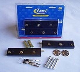 Asec Garage Door Locking Bolts (Pair) Complete with fixings for up and over garage door security