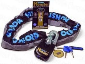 Oxford Monster 14mm - 2.0m Security Chain + Padlock 
