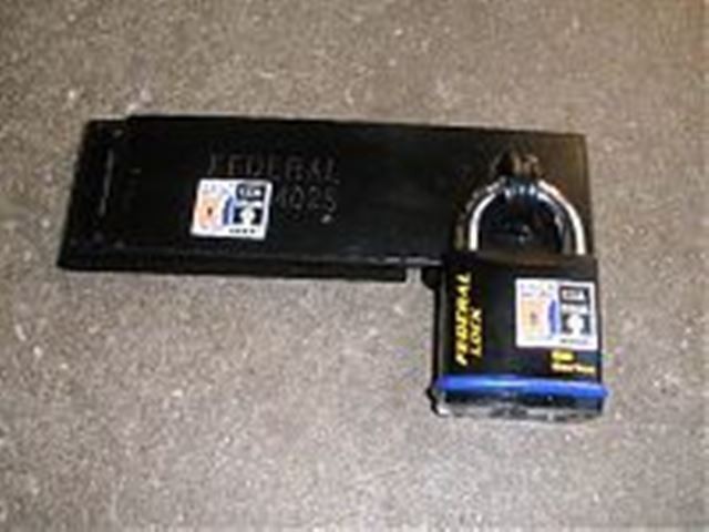 Federal 4025 Heavy Duty Steel Hasp for shed and door security locking