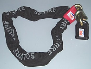 Squire 16mm motorcycle security chain & squire SS65CS padlock, Read Best Security chains reviews, buy online.