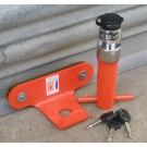 Secure a door with untouchable lock attached to built in base unit, up and over garage door lock