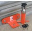Secure a Garage door with untouchable lock attached to built in base unit